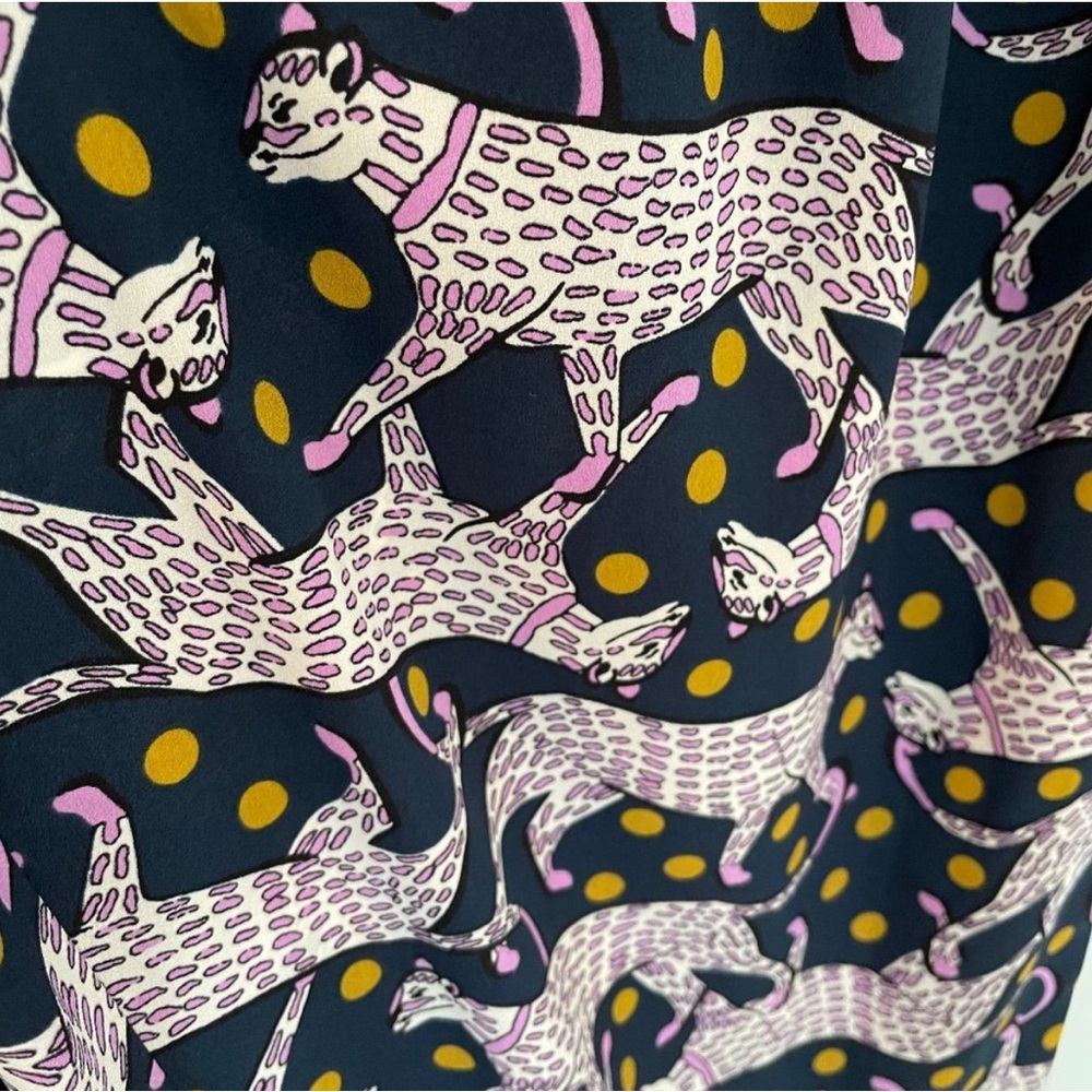 Rare Kate Spade Panther Polka Dot Printed Wide Leg Designer Jumpsuit Size 4 - Picture 11 of 11